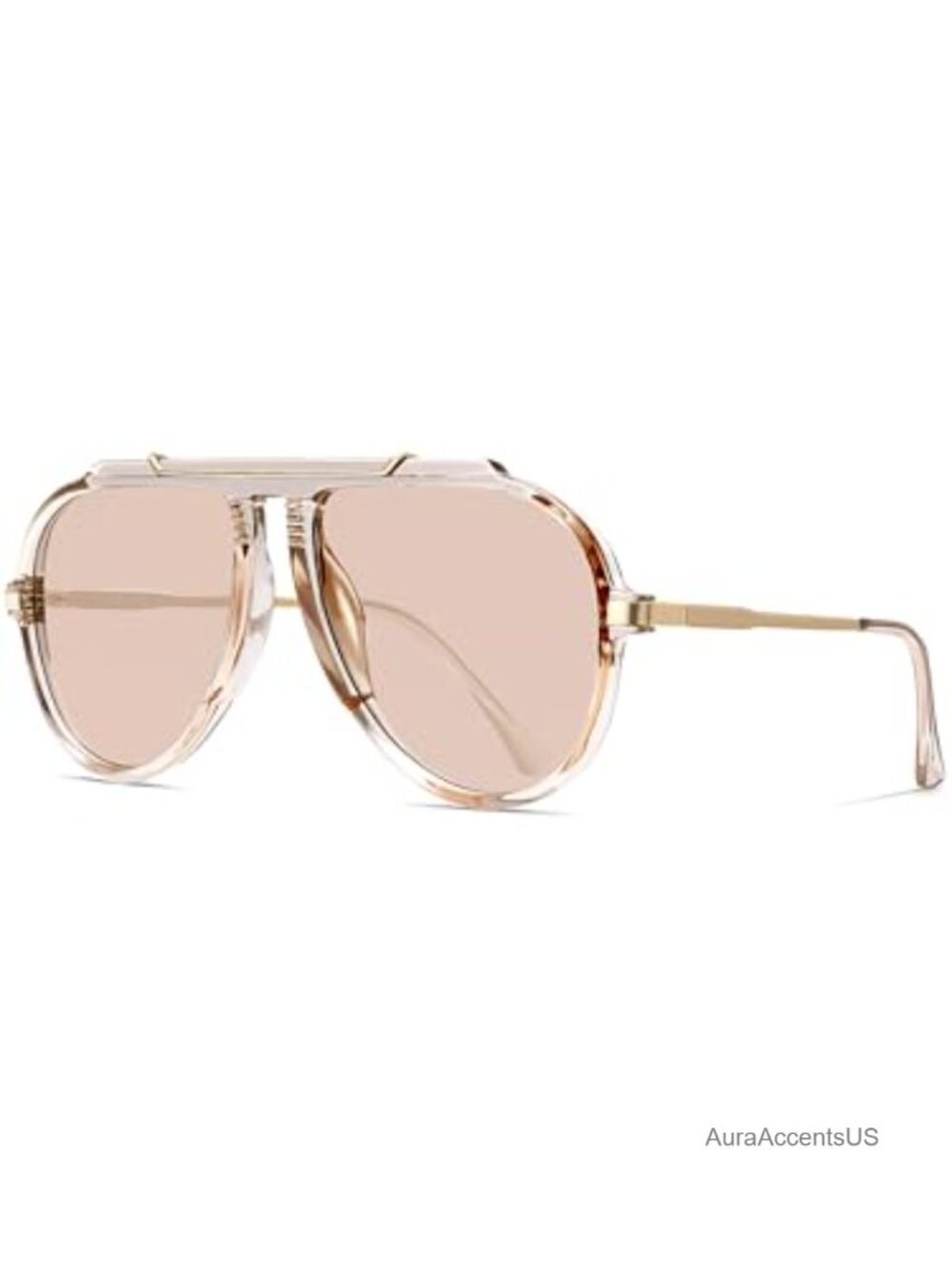 Oversized Aviator Sunglasses Retro 70s UV400 Metal Frame Unisex